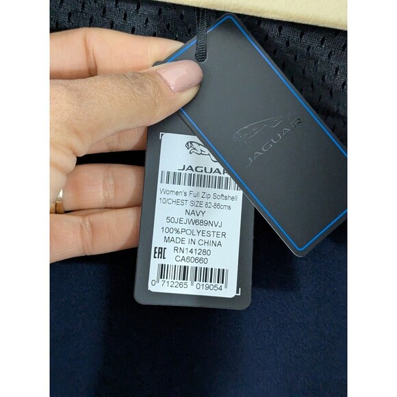 NWT JAGUAR NAVY & GRAY WOMEN'S LOGO SOFTSHELL JACKET SZ US 6 RET $115 - Picture 9 of 13